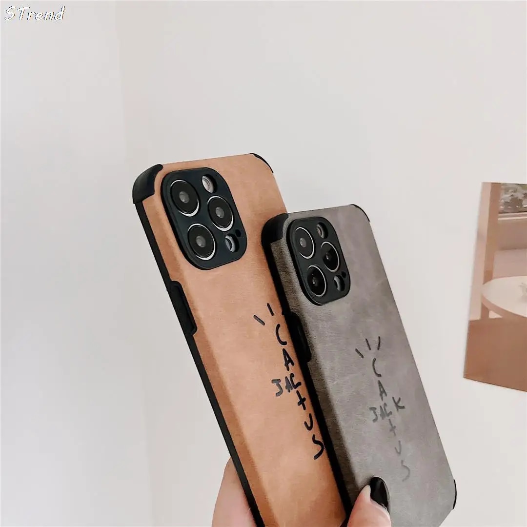 Luxury English ASTRO Cactus Cactusjack Phone Case For iPhone 11 12 13 14 15 Pro Max 7 8 Plus X XS XR Anti-fur Suitcase Cover.