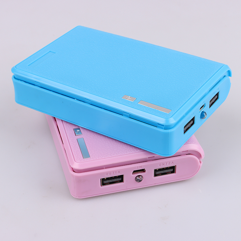 4*18650 Battery Holder 5V Dual USB Power Bank Battery Box Solderless Mobile Power Kit DIY Shell Case Charging Storage Case MJD. 