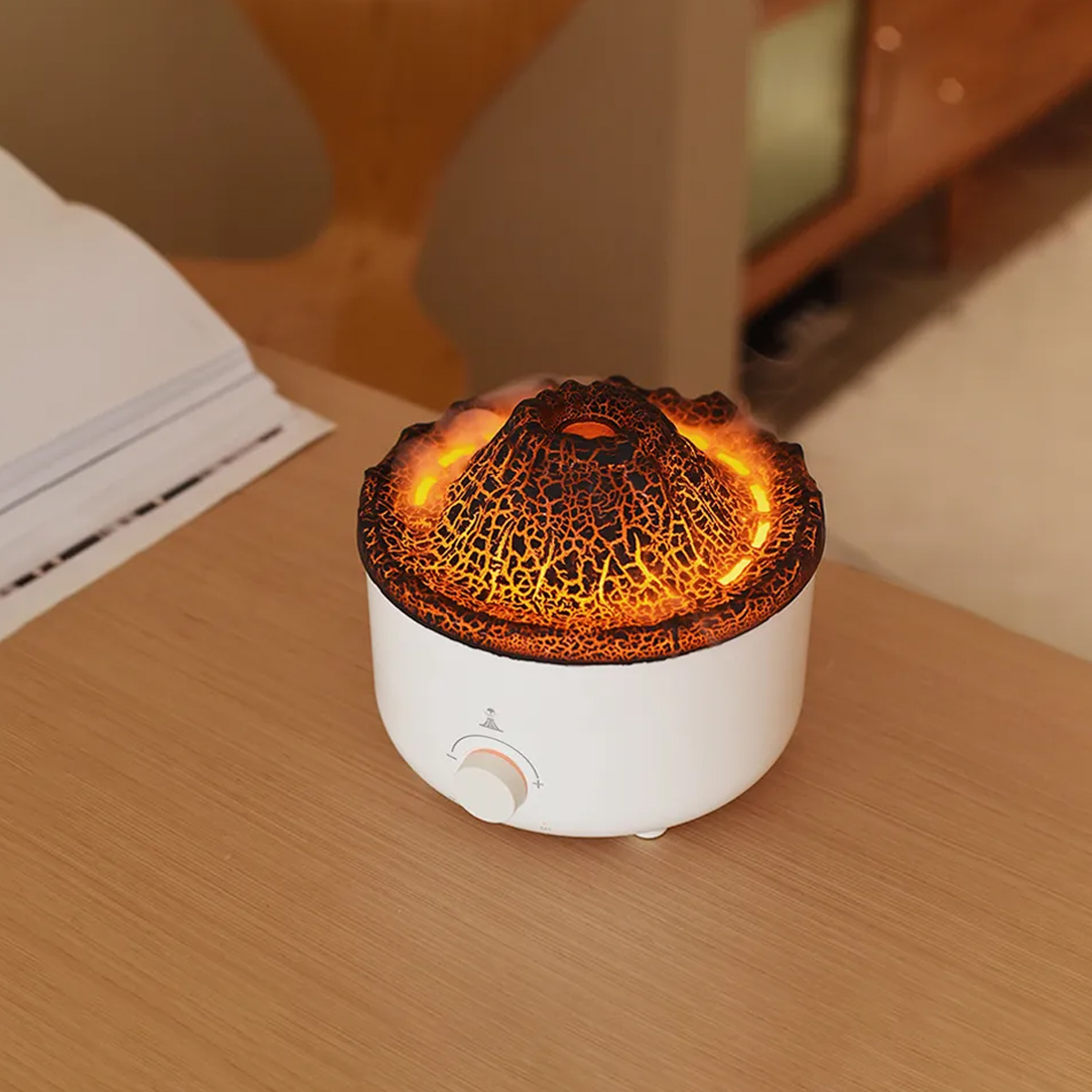 Volcano Jellyfish Humidifier With Led Light Flame Humidifier Aroma Diffuser With Remote Control. 