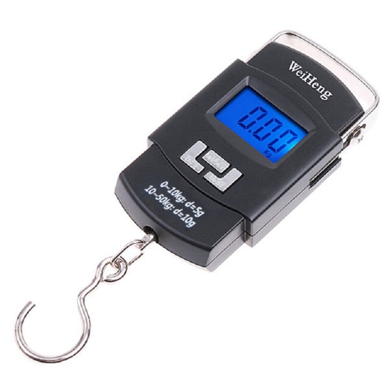 Portable Digital Hanging Weight Scale Black. 