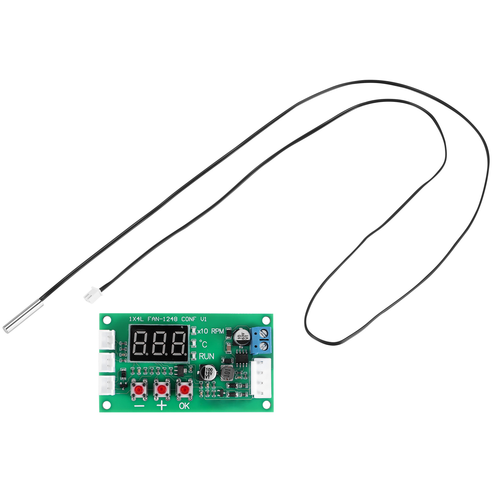 DC 12V 24V 48V 5A 2 3 4 Wire PWM Motor Fan Speed Temperature Control