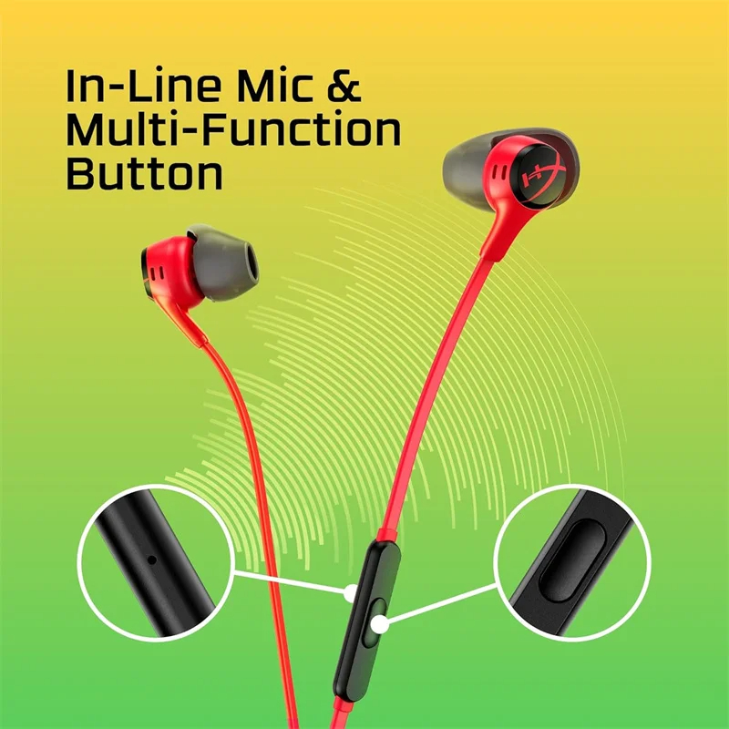 HyperX Cloud Earbuds II 2 Gaming Earphone With Mic Immersive Wired In-game Audio In-Ear Headphone For Phone PS4 PS5 Xbox Series. 