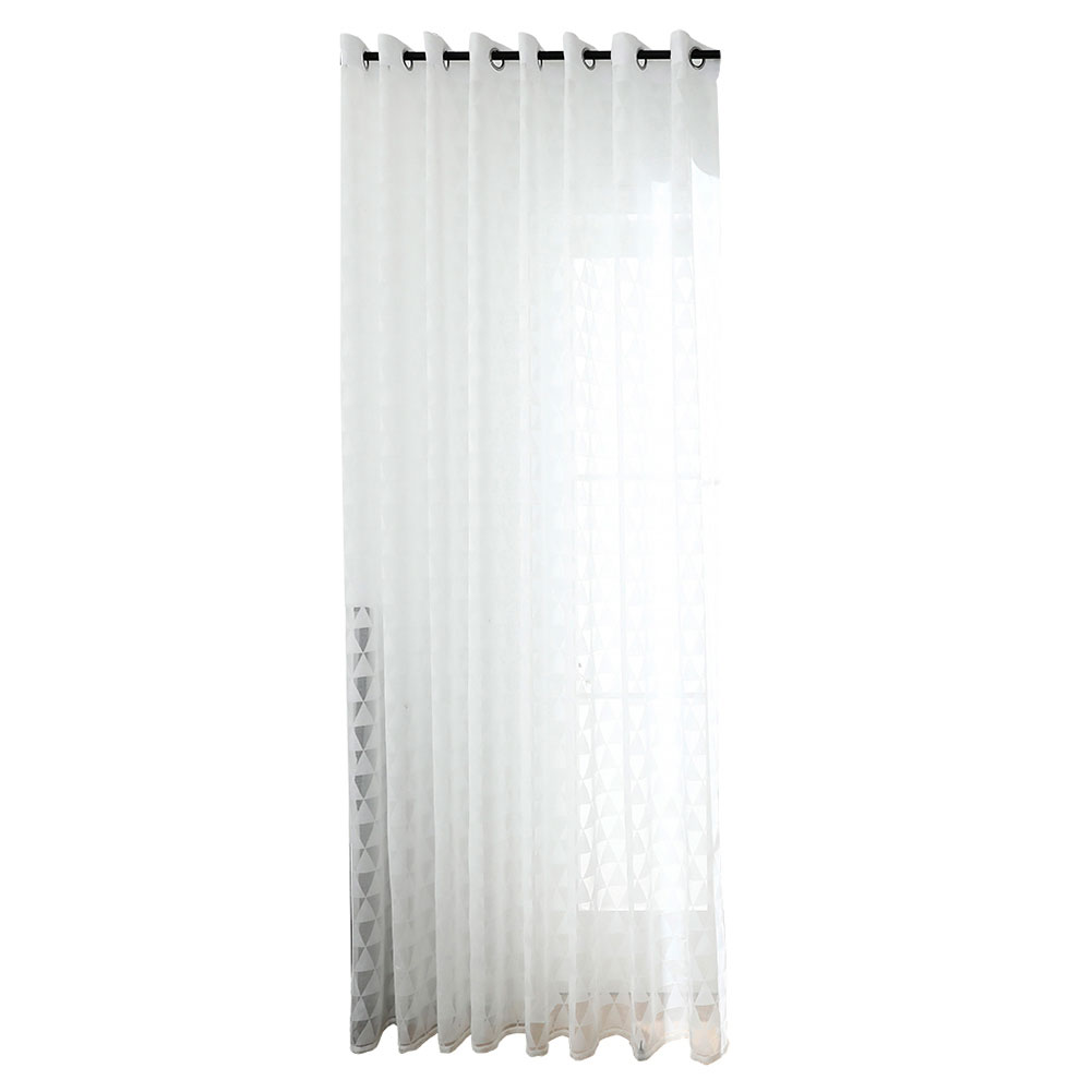 Triangle Print Polyester Tulle Curtain Window Bedroom Divider Drape Home Decor