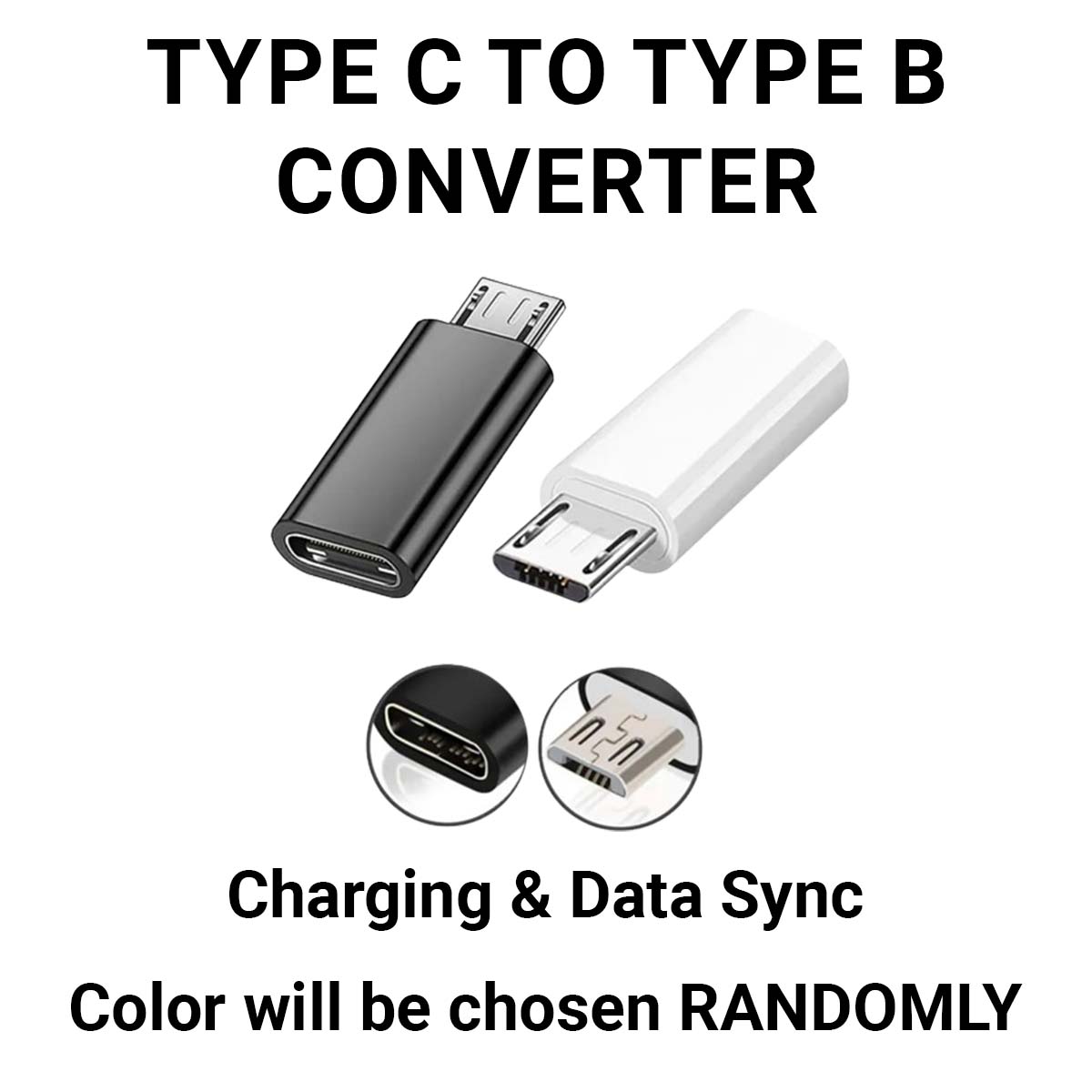 USB Type B Adapter USB Type C to MicroUSB Data Cable USB Type B Converter. 