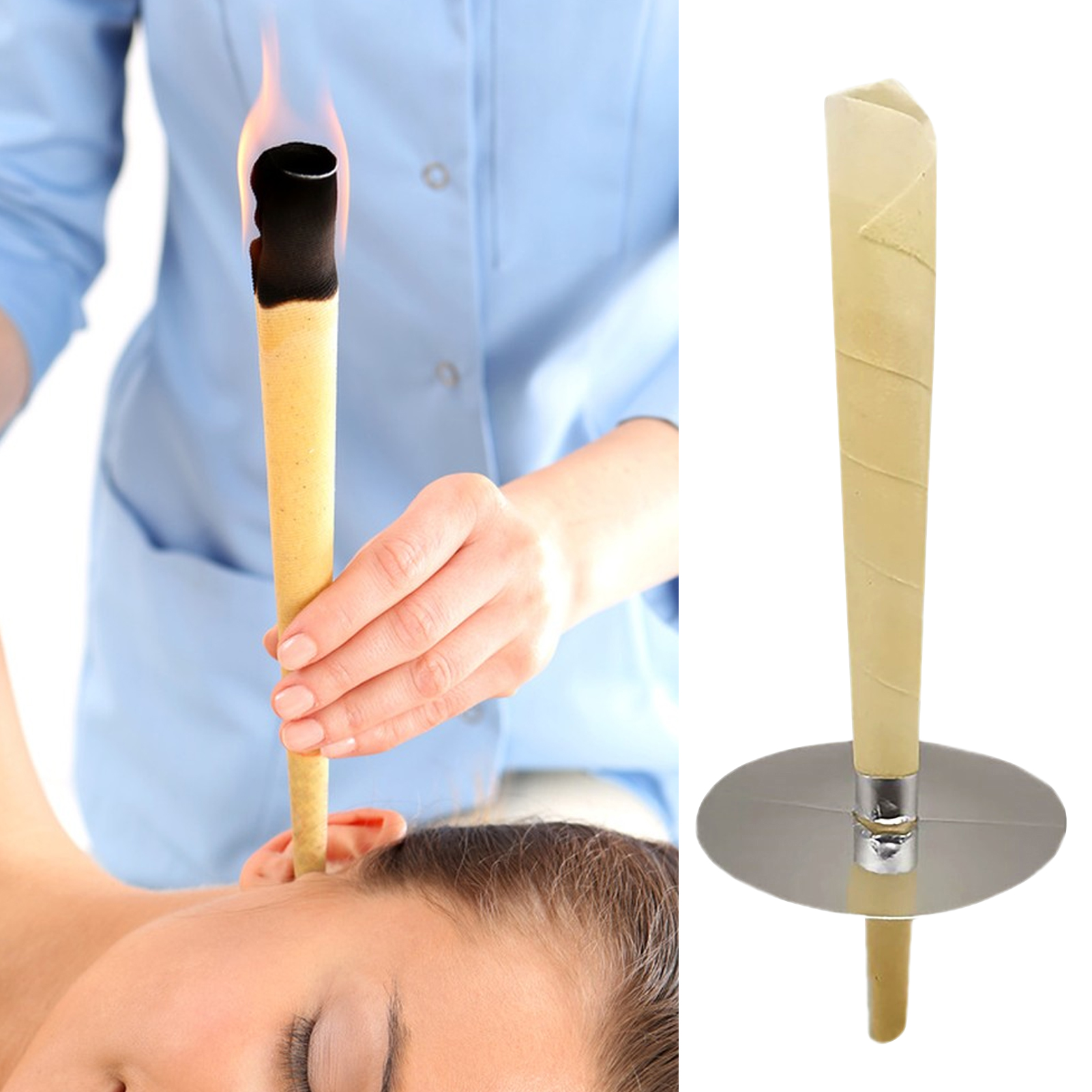 Trumpet Ear Candle Smooth Aromatherapy Ear Candle with Plug. 