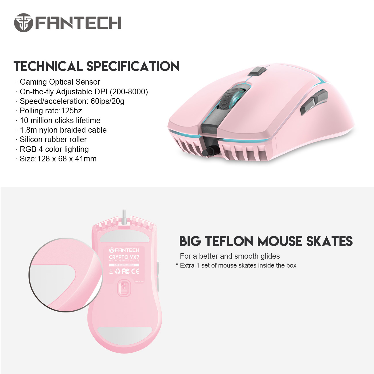 FANTECH VX7 CRYPTO GAMING MOUSE. 
