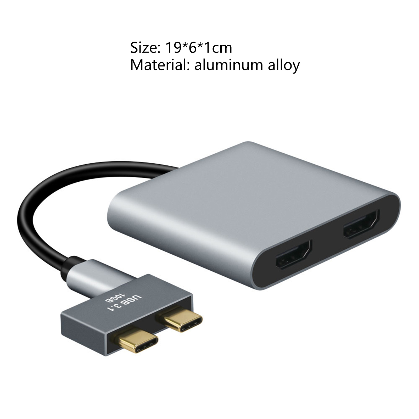 Hub Docking Station Porle 5 in 1 Dual Type-C to Dual HDMI-Compatible Hub Docking Station. 