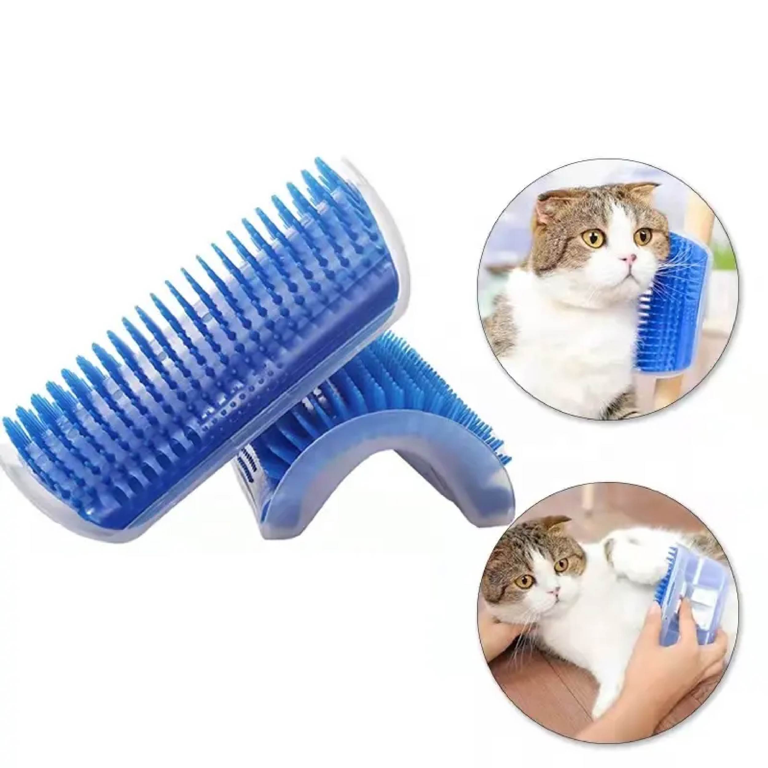 Catit Self Groomer with Catnip Wall Corner Groomers Soft Grooming Brush Massage Combs for Cat With Catnip Cat Self Groomer. 