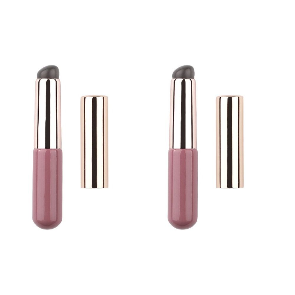 【The Edge of Beauty】Head lip brush new silicone soft tool portable like fingertips elastic lipstick brush lip. 