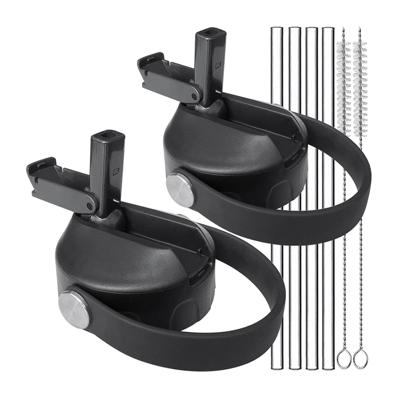 Flexible Handle Replacement Lid Straws Fit for Hydro Flask Wide Mouth Top Cap 32 40 Oz