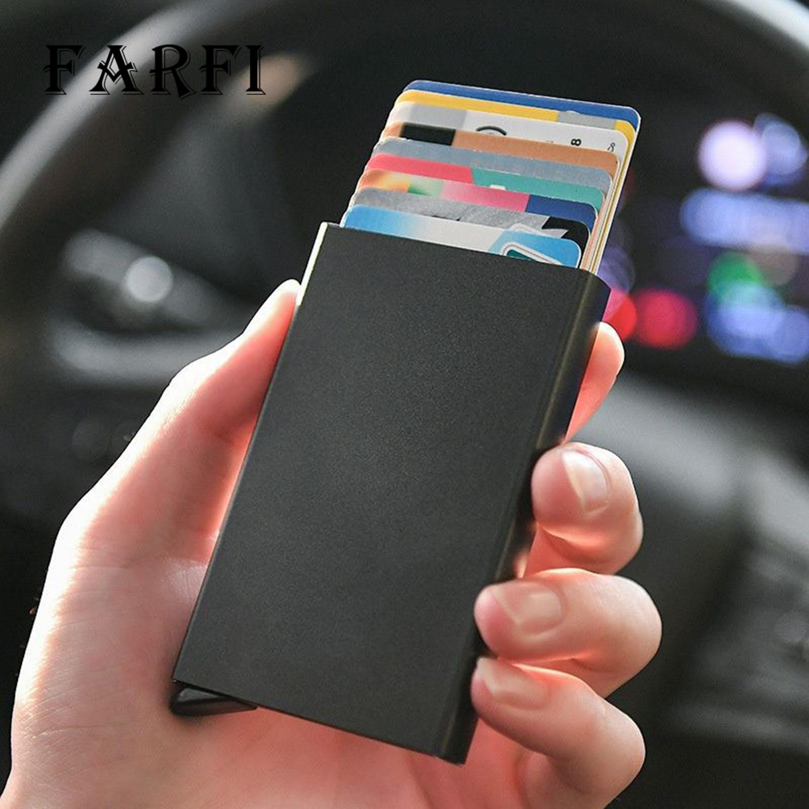 Card Box Slim Men Wal Secure Convenient Card Wal with Quick Release -tft -degaussing Technology Perfect for Use Slim Cardholder with Blocking Technology. 