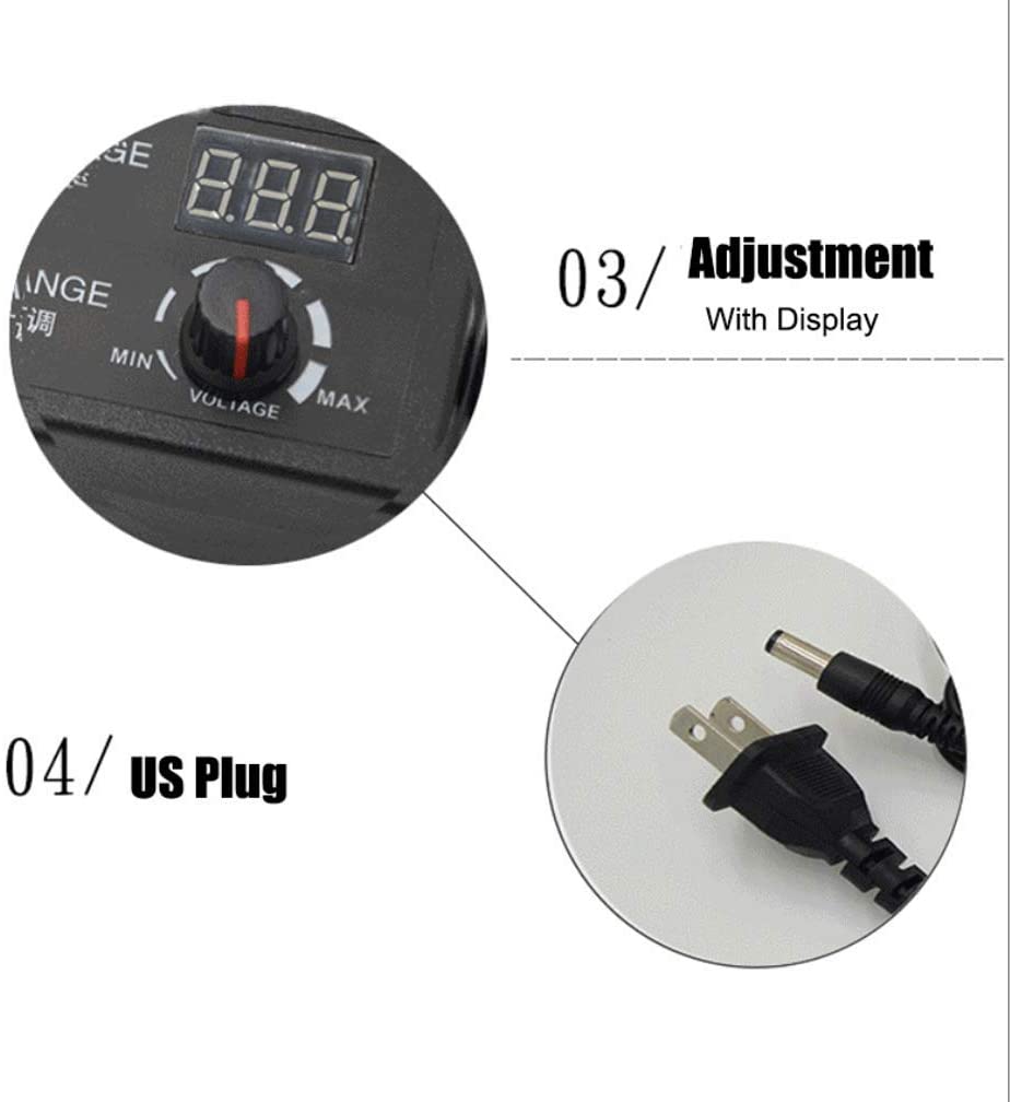 3V-24V Adjustable AC/DC Switching Power Adapter. 