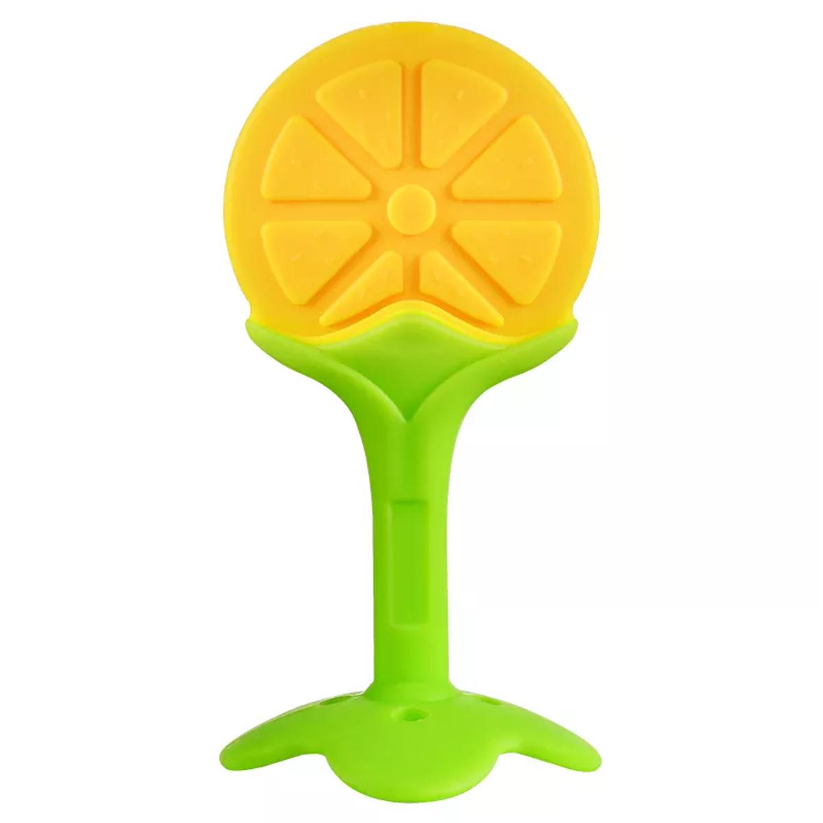 1 Pc BPA Free Soft Silicone Teether Baby Teether Silicone Baby Teether - Infant Chew Tooth Toys for Newborn - Food Grade Safety Silicone Fruit Kids Teether with Storage Case