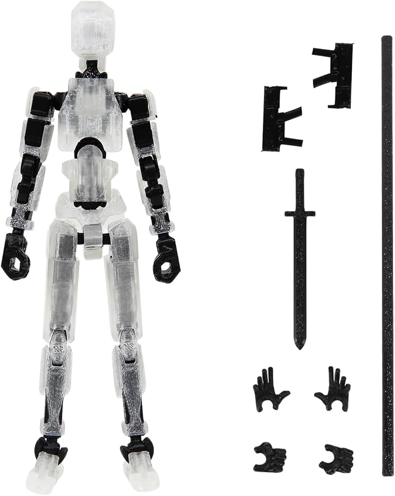 Joint Man Dummy 13 Action Figure Flexible Multi-Jointed Robot Action Figure for Home Decor Art Model with Movable Joints Lego Toy for Children birthday gift Creative puzzle for kids super hero spiderman ironman superman batman play DIY Toy For Kid. 