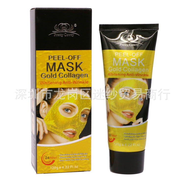 24K Gold Mask Fades Wrinkles, Lifts, Tightens, Moisturizes, Moisturizes, Moisturizes, Reduces Pore, Peels and Pulls Mask