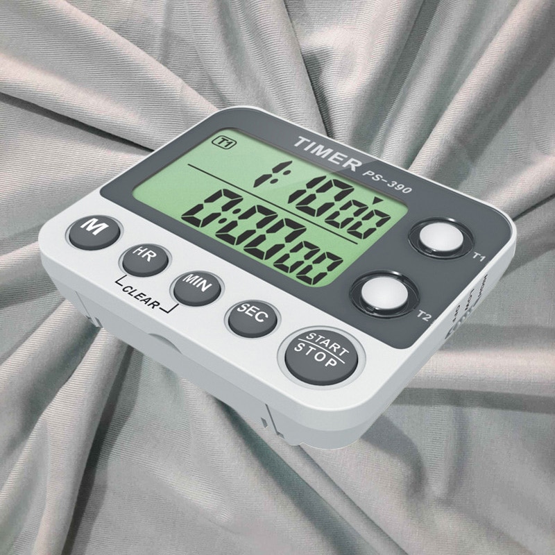 Luxury 1/100 centisecond Timer Stopwatch Kitchen Cooking Timer Portable Digital Electronic 2Group Countdown Alarm Clock Reminder. 