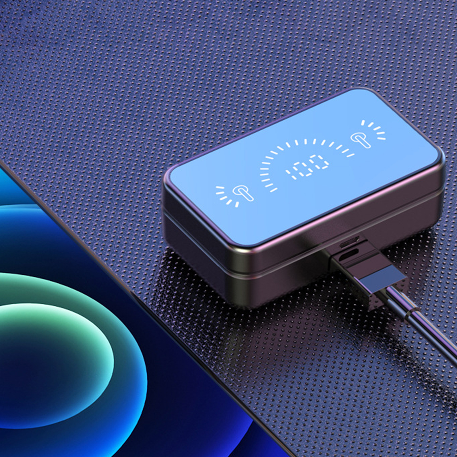 S20 Earbuds Headsets Digital Display High Capacity Black Bluetooth-compatible 5.1 Wireless Stereo Earbuds for Samsung. 