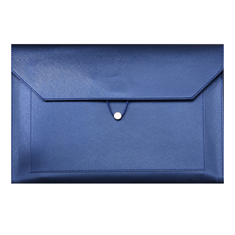Large-capacity imitation leather file bag, business office A4 storage file bag, multi-functional leather folder bag. 