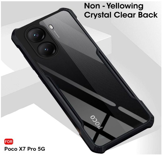 For Xiaomi POCO X7 Pro ,Redmi Turbo 4 Case XUNDD Airbags Shockproof Transparent PC+TPU Camera Protection Cover for Redmi Turbo4 Back Cover Case for Mi Poco X7 Pro 5G | Xiaomi Redmi Turbo 4 5G 360 Degree Protection | Protective Design. 