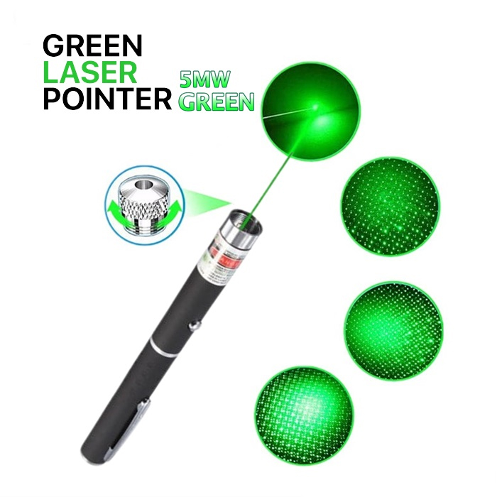 5 in 1 Adjustable Focus Green Pointer Pen Laser Light. 