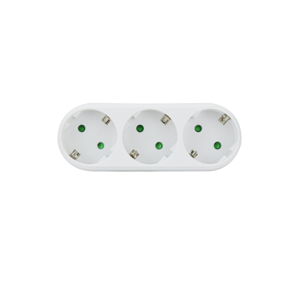 European Conversion Plug 1to 3 Way Socket Adapter EU Standard Power Adapter Socket 16A Travel Plug Extended socket. 