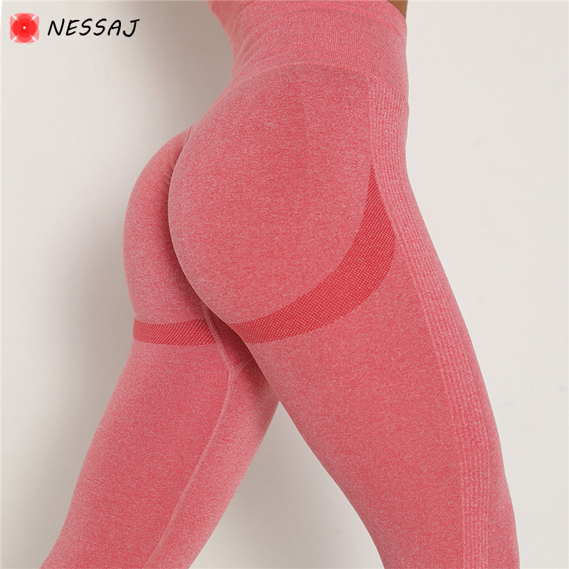 Leggings For Women Solid Seamless Yoga Sports Pants High Waist