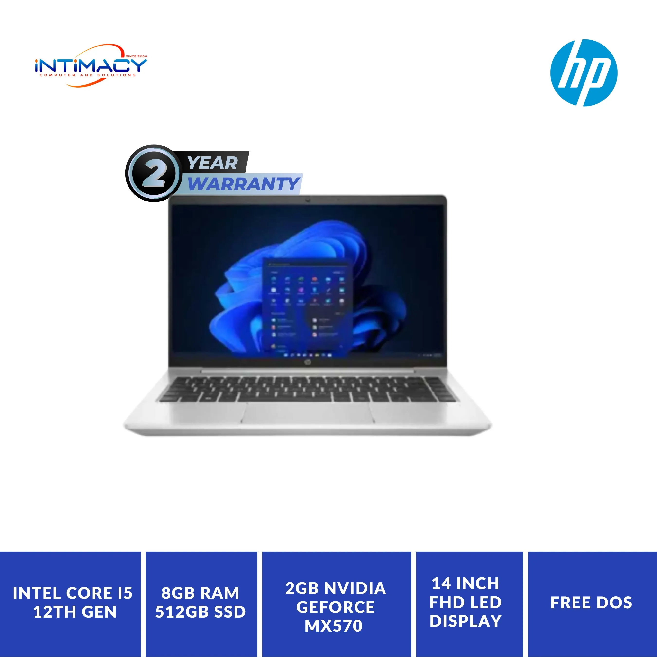HP ProBook 440 G9 12th Gen Intel Core i5 8GB RAM 512GB SSD 2GB Graphics 14 Inch FHD Display Silver Laptop