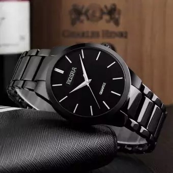 Stainless steel clock-black for men - Watch For Men - Watch For Men. 