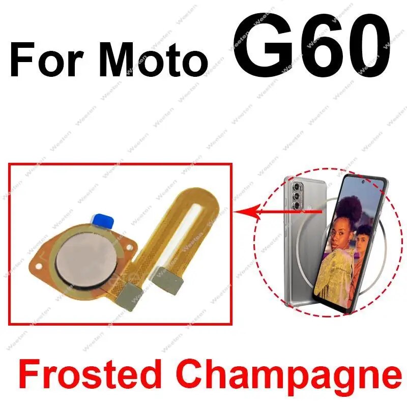 FingerPrint Sensor Flex Cable For Motorola Moto G10 G20 G30 G50 G60 G60S G50 5G Home Button Touch ID Ribbon Replacement Parts. 