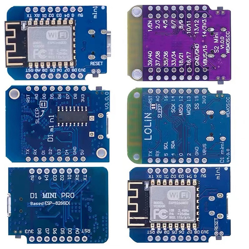 WeMos D1 Mini Pro V3.0 NodeMcu 4MB/16MB bytes Lua Internet of Things Development board based ESP8266 CH340G Nodemcu V2. 