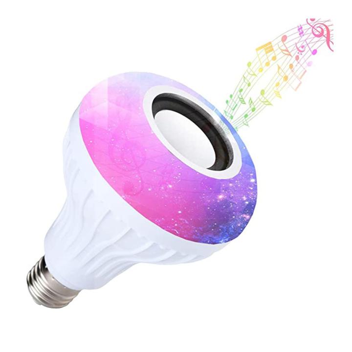 LED Bluetooth Smart Music Colored led Light Bulb With Remote Control& Bluetooth Speaker RGB Changing Color Music Lamp Built-in Audio Speaker-Pass Folder-One Pice. 