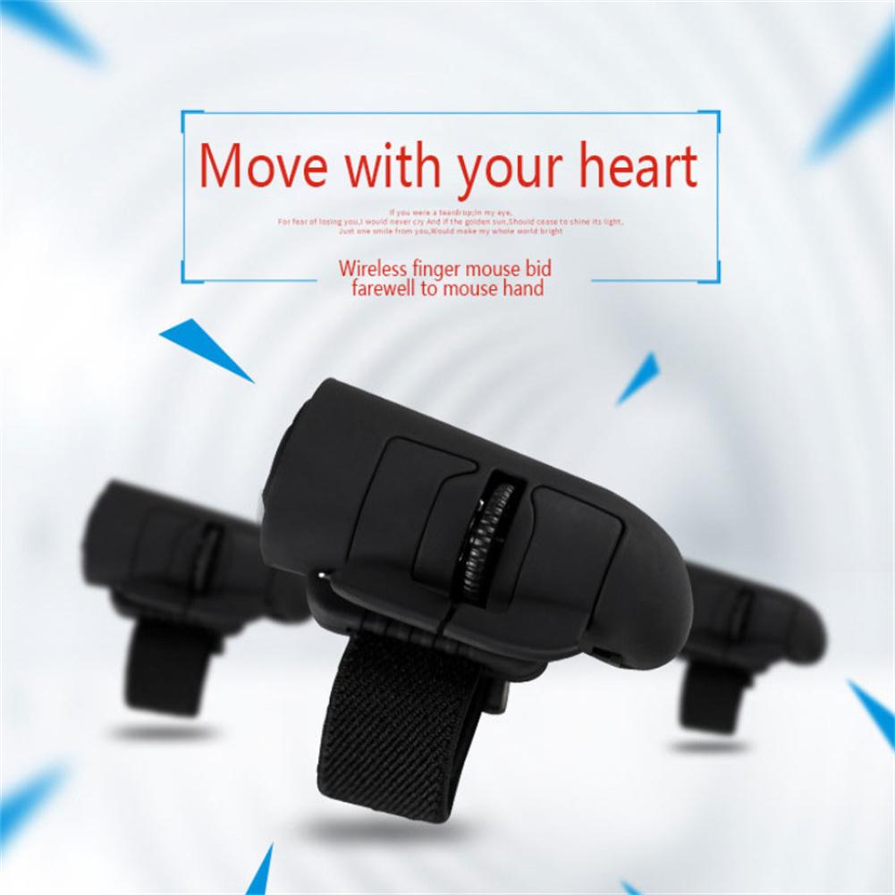 Mini Bluetooth-Compatible Wireless Finger Ring Mouse Ergonomic Handheld Optical Travel Mice 2.4G Version PC Remote Button Click. 