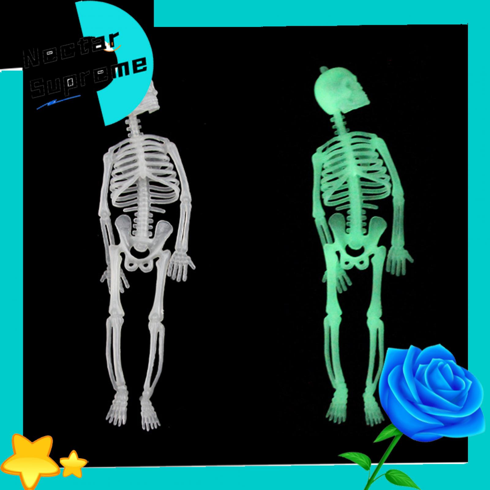 Skull Toy Practical Realistic Interesting Luminous Halloween Skeleton Body Statue. 
