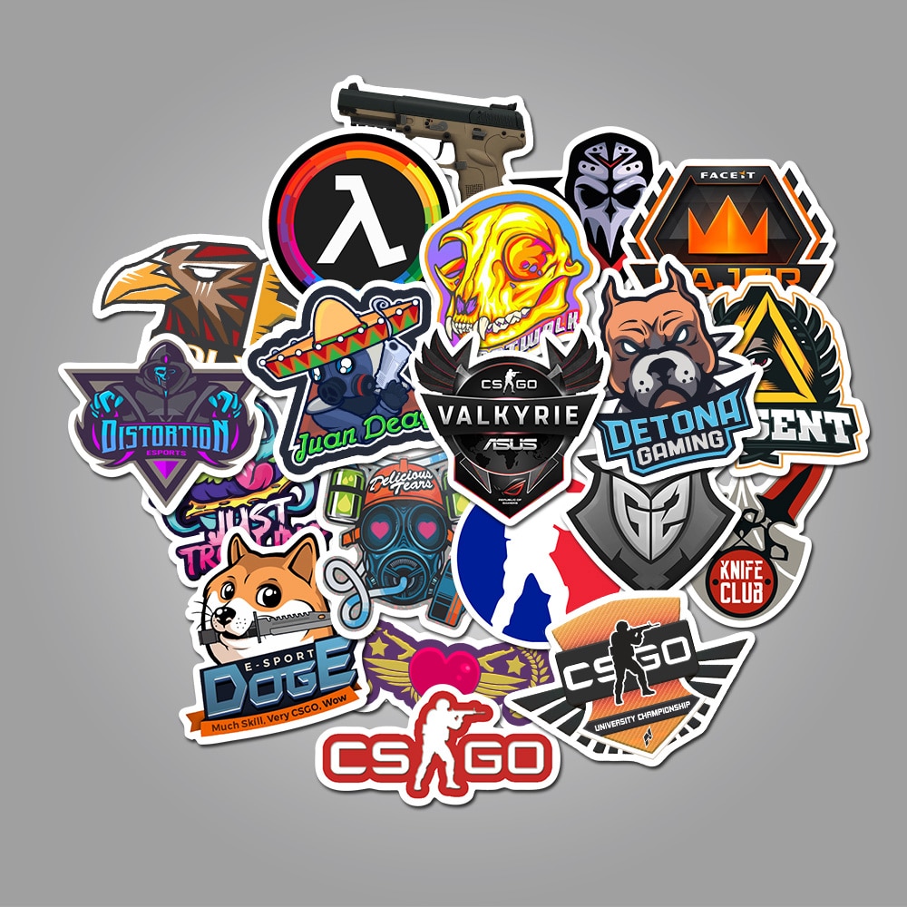 【happy one】50Pcs/pack CS GO Stickers Motorcycle Game Sticker Laptop Funny Graffiti Stickers Mixed Waterproof Decals. 