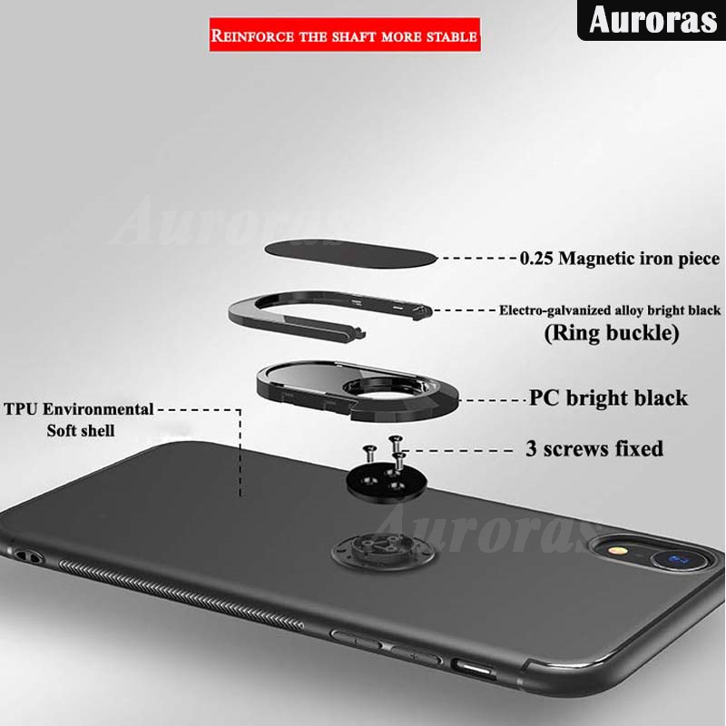 Phone cover For Sharp Aquos R8 Pro case shell Soft Silicone Metal Ring Kickstand Bracket 360 Degree Rotation Car Holder For Sharp Aquos R8S Pro Cases Housing. 