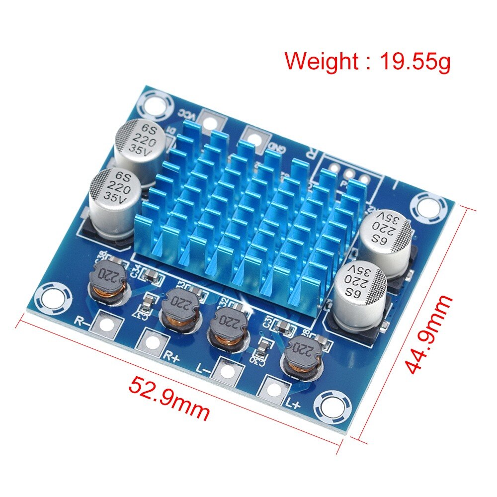 XH A232 TPA3110 30W Dual Channel Digital Audio Amplifier Board DC 8-26V 3A for Subwoofer and Speakers. 