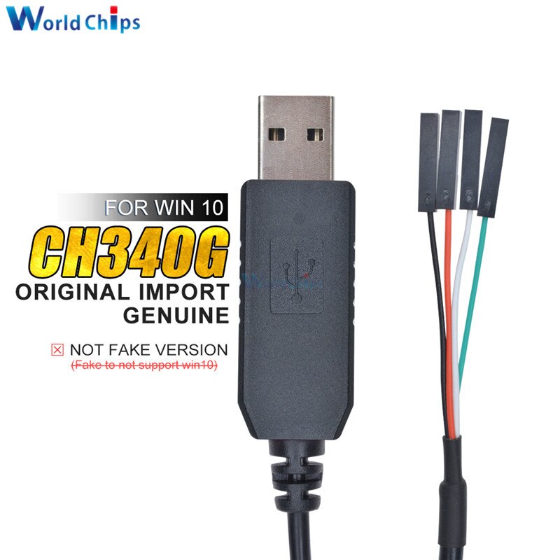 【happy one】CH340G CH340 Download Line Cable to TTL Serial Wire Compatible for WIN 7 8 10 For Arduino Raspberry Pi. 
