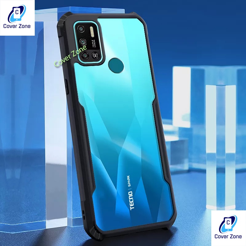 For Tecno Spark 6 Air / Tecno Spark 5 Air Shockproof TPU Bumper Clear Acrylic Mobile Phone Case For Tecno Spark 6 Air Back Cover - Camera