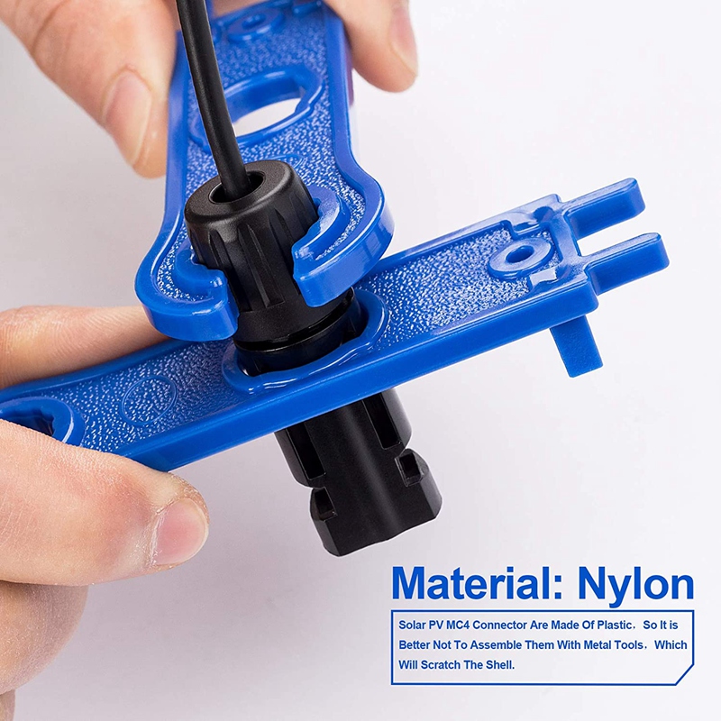 4PCS Solar Connector Tool Wrenches, Solar Panel Connector Assembly Tool for MC4 Connectors, Plastic Solar Wrench Spanner. 