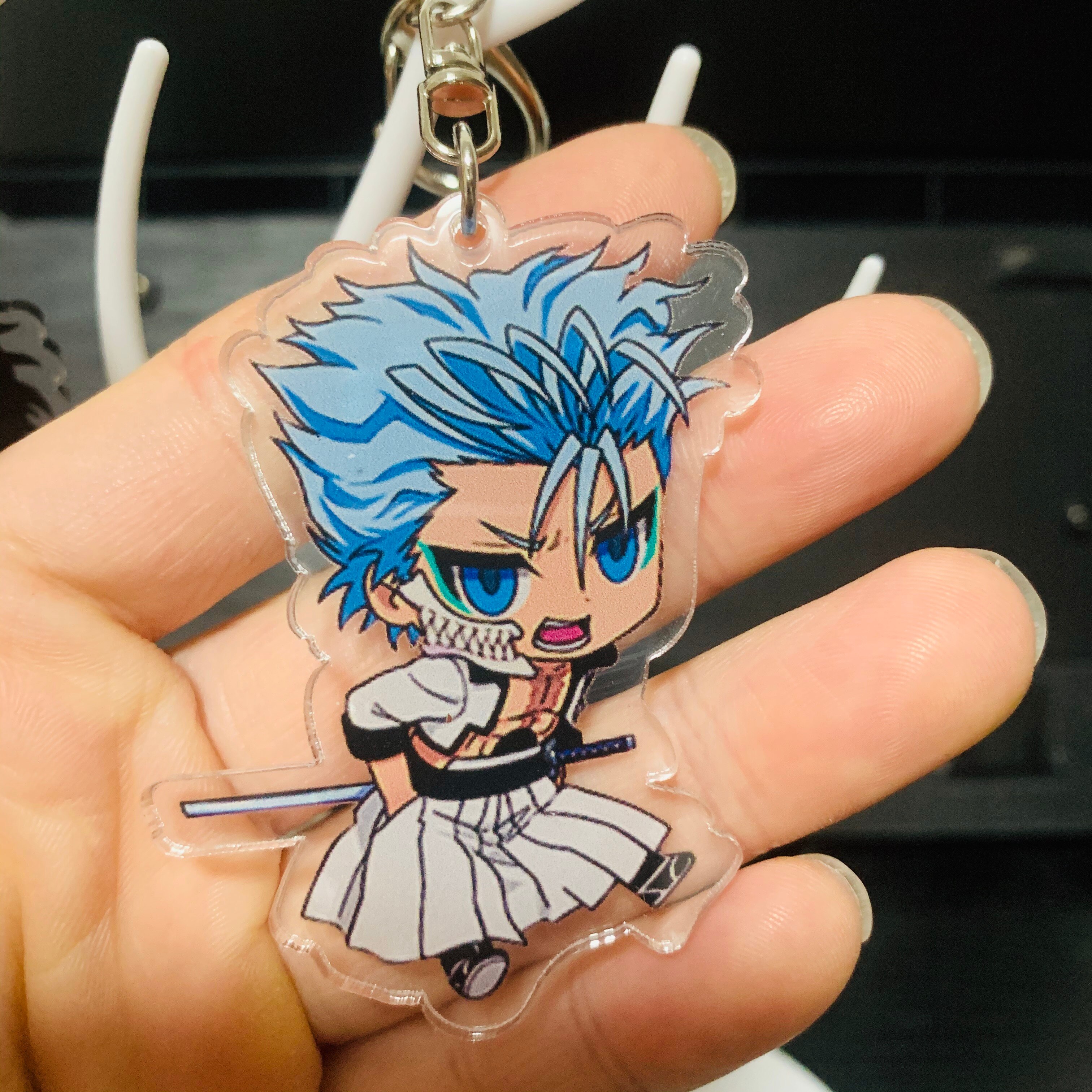 Hot Anime BLEACH Character Model Aizen Sousuke Ulquiorra cifer Grimmjow Jeagerjaques Acrylic Keychains Fans Christmas Gifts. 