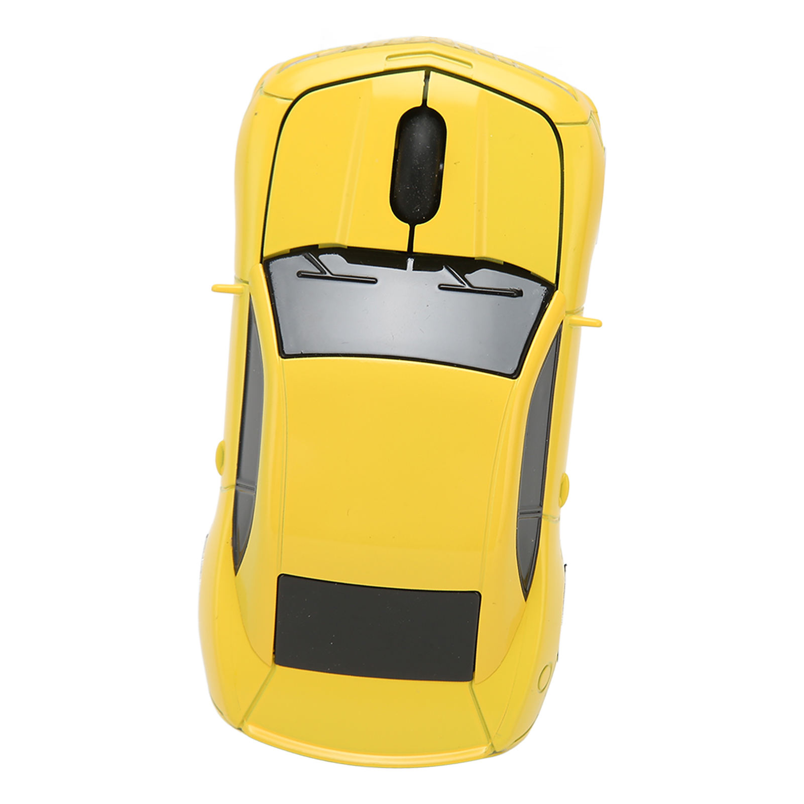 Race Car Wireless Mouse Sports Car Computer Mouse 2.4 GHz LED Light 1600 DPI Optical Sensor for OS X PC Yellow. 