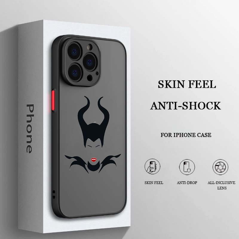 Disney Villain For Apple iPhone 15 14 13 12 Mini 11 XS happyXR X 8 7 Pro Max Plus TPU Frosted Translucent Phone Case. 