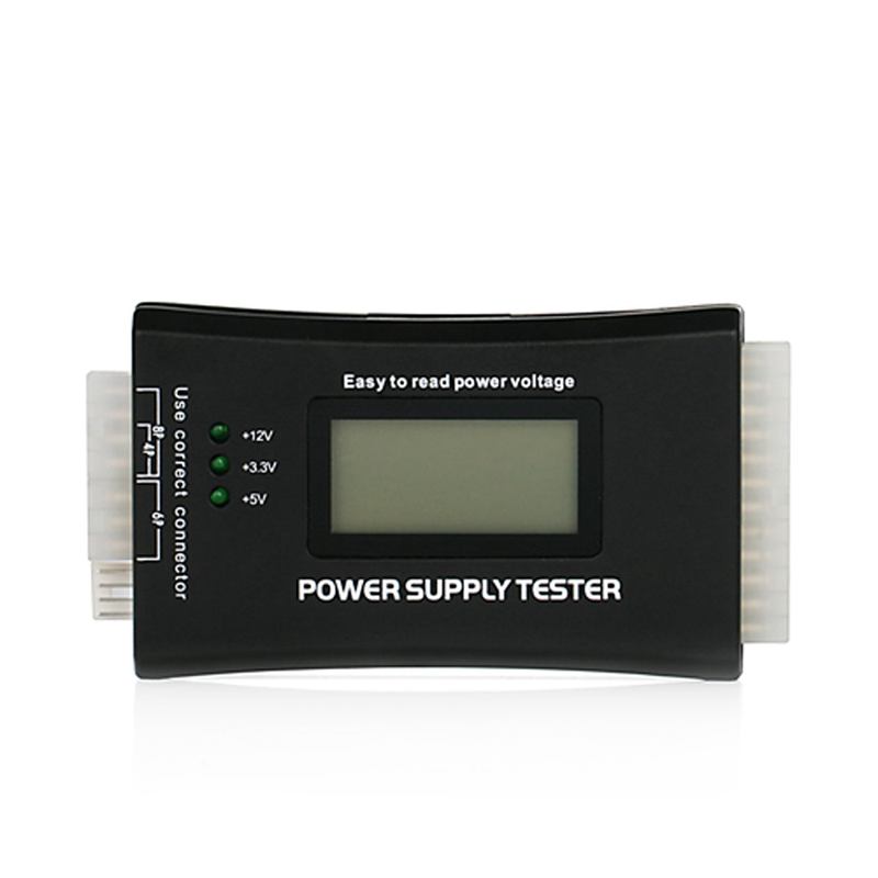 20 4 Pin LCD Power Supply Tester for ATX, ITX, BTX, PCI-E, SATA, HDD. 