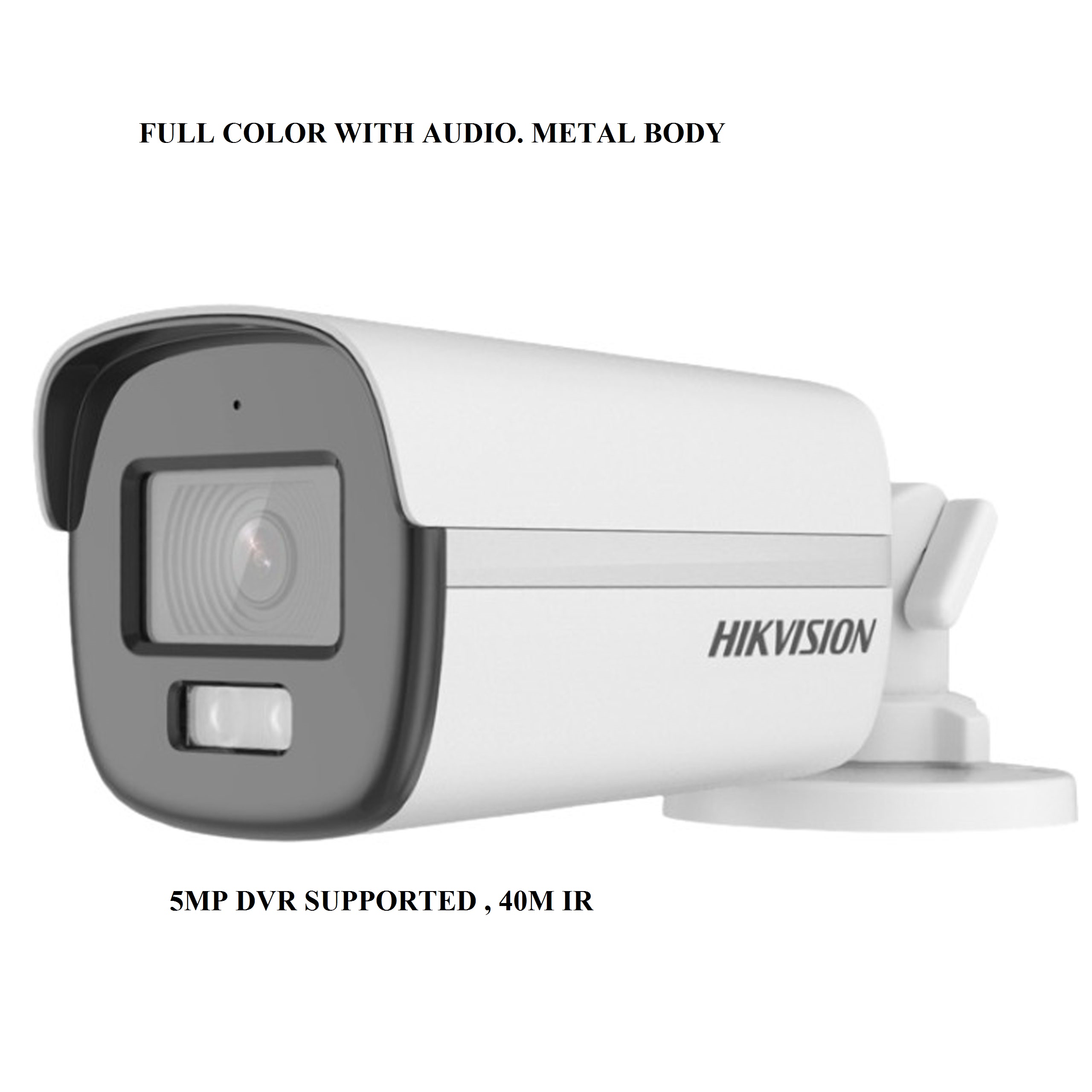 Hikvision DS-2CE12KF0T-FS  3K resulation  5MP ColorVu Audio Fixed Mini Camera 40M IR DISTANCE