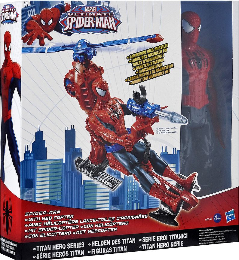 Hasbro A6747E27 Spider-Man Giant Action Figure with Spidercopter. 