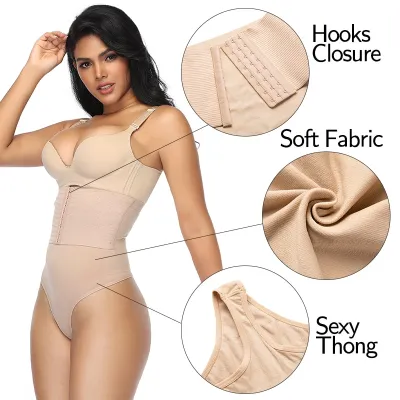 WOMEN BODY SHAPER Sexy Thong G-String High Waist Tummy Control