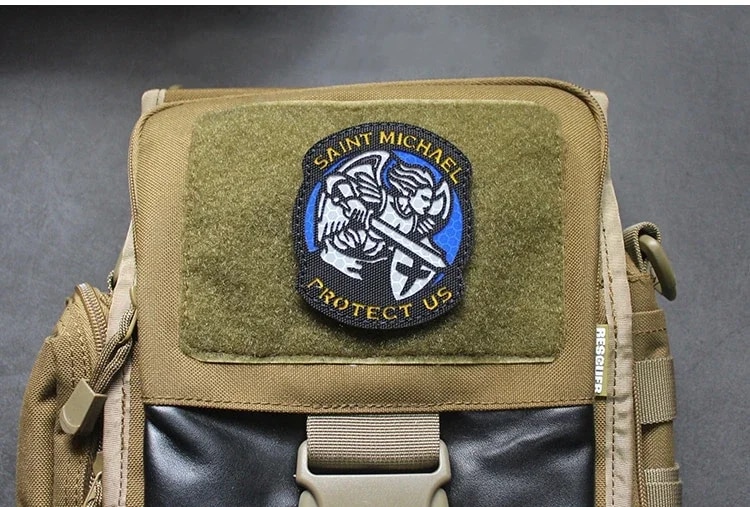Michael St. Michael Morale Badge Archangel Reflective Hook and Loop Patch Saint Michael Protect Us Tactical Backpack Stickers. 