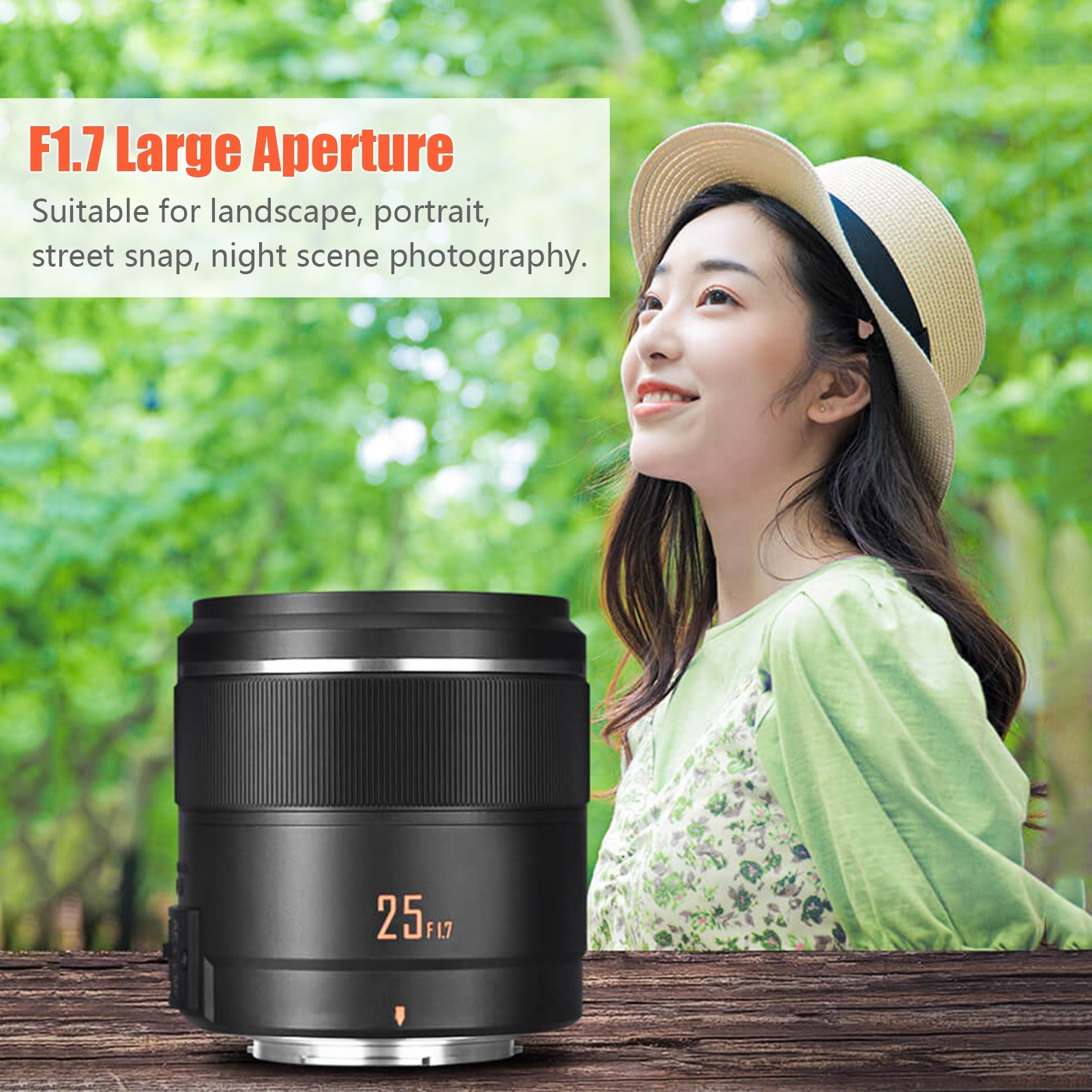YONGNUO YN25mm F1.7M Camera Prime Lens Auto/ Manual Focus Large Aperture Micro 4/3 Mount Replacement for Panasonic G100/GH5/G9/G95/G85/GX9/GX85/GF10/GF9 for Olympus E 5 II III/ E 10 III IV/ PEN-F/ E-PL9/ E-PL10 Cameras. 