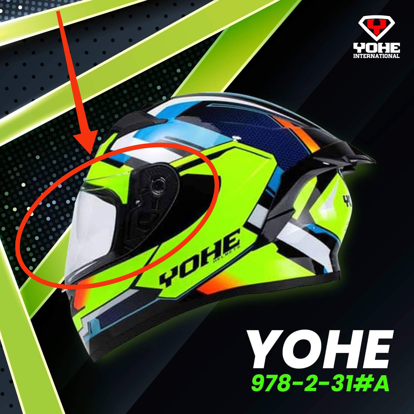 Yohe Helmet Visor ( model- 977,978 ). 