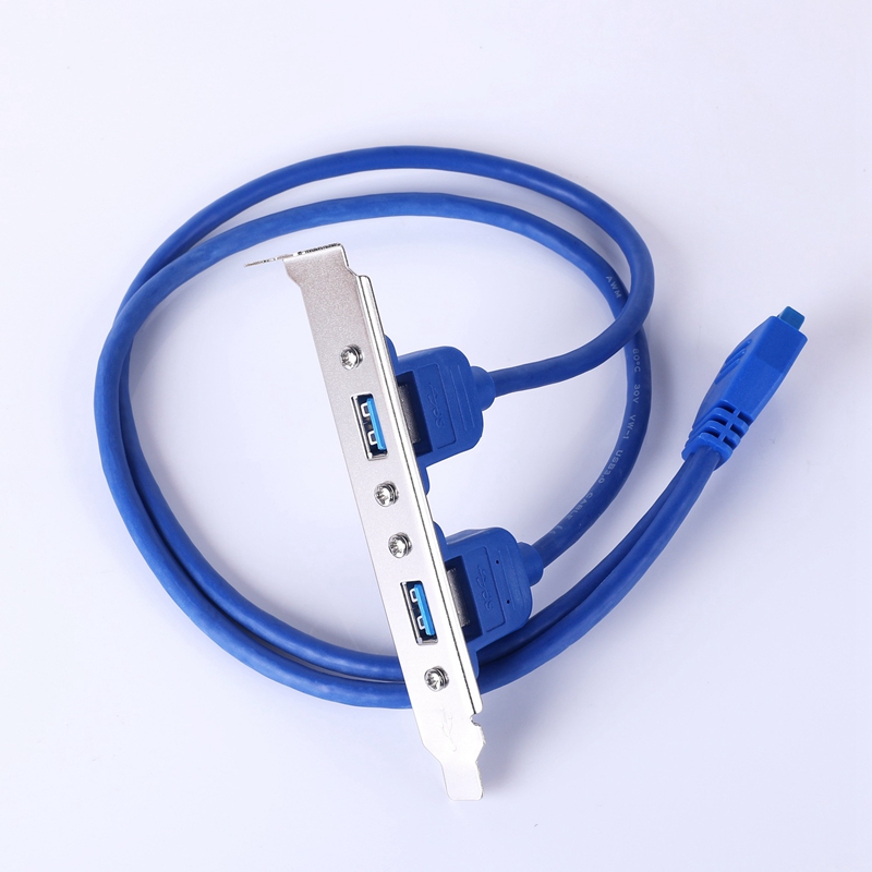 20-Pin to USB 3.0 Dual Port Cable Header, Extend Your USB 3.0 Port on ...